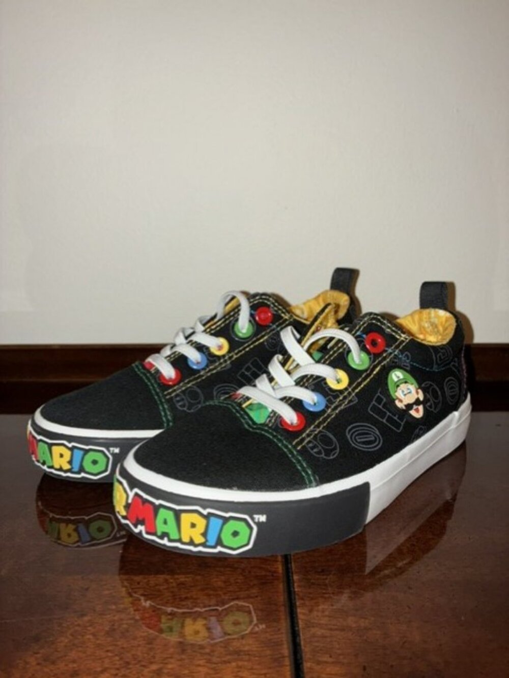 Ground Up Nintendo Super Mario Brothers & Luigi Low-Top Canvas Sneakers Size 13